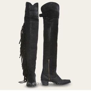 Stetson over the knee fringe cowboy boots